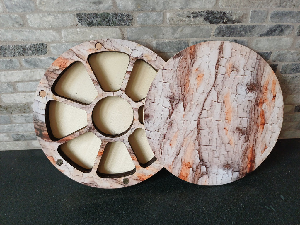 bead storage box - tree bark