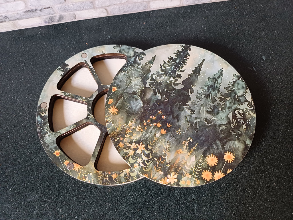 bead storage box - woodland