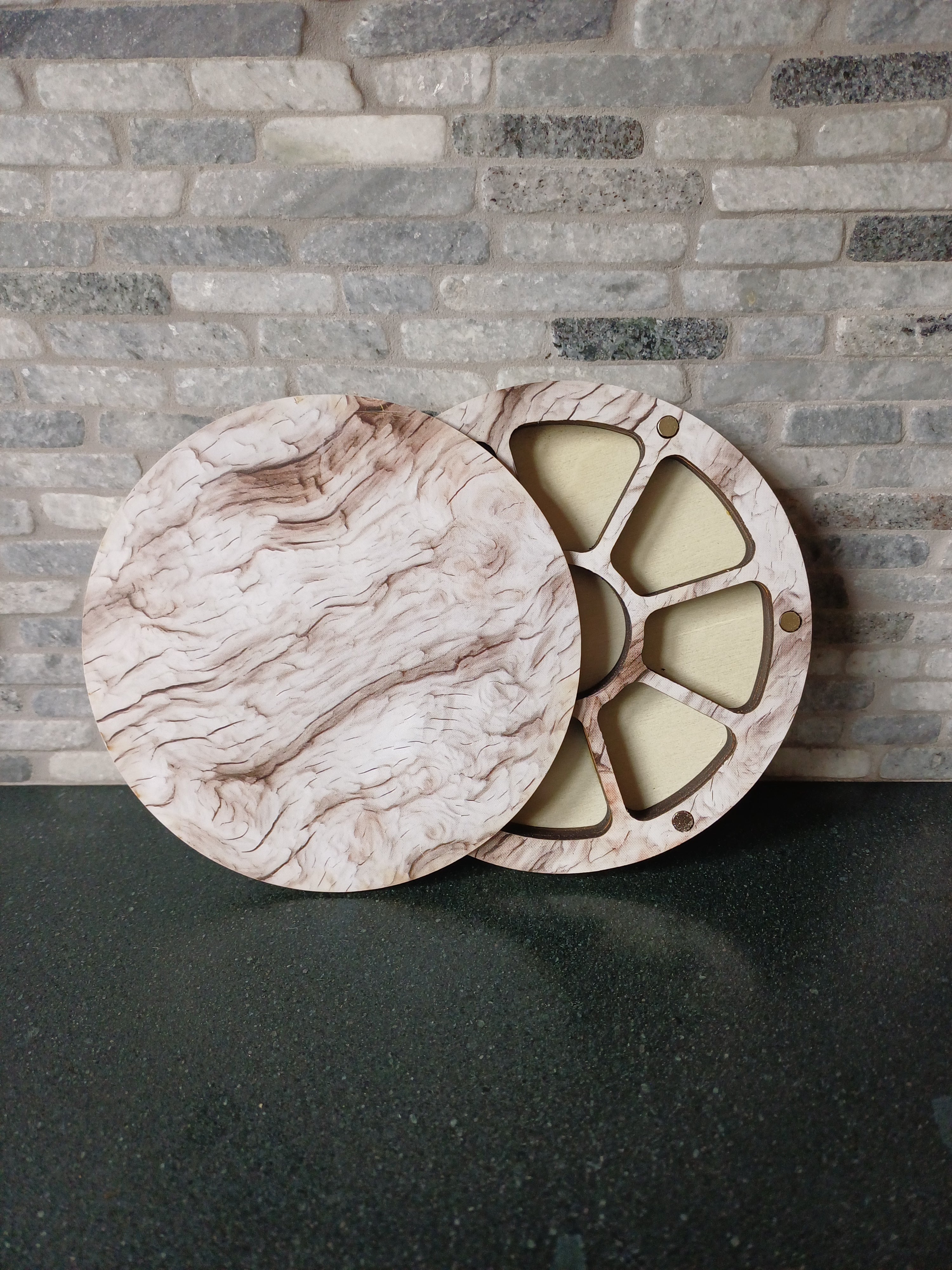 bead storage box - tree bark