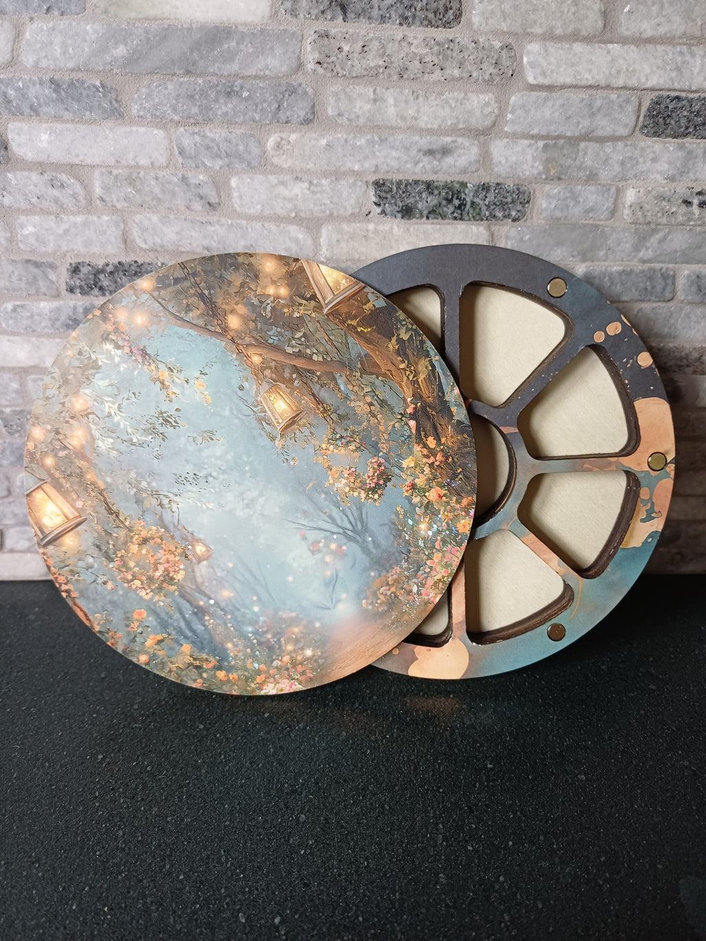 bead storage box - woodland