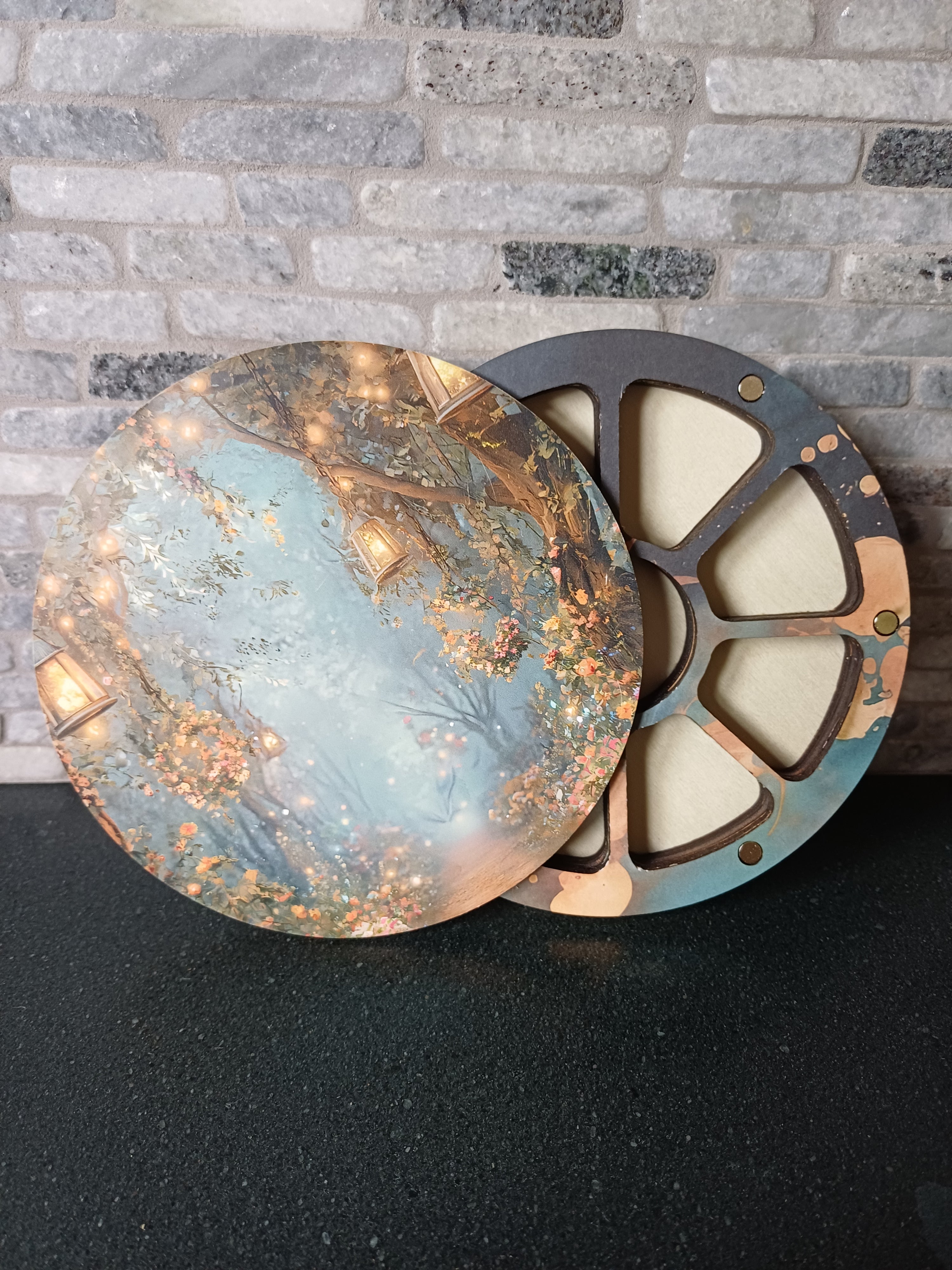 bead storage box - woodland