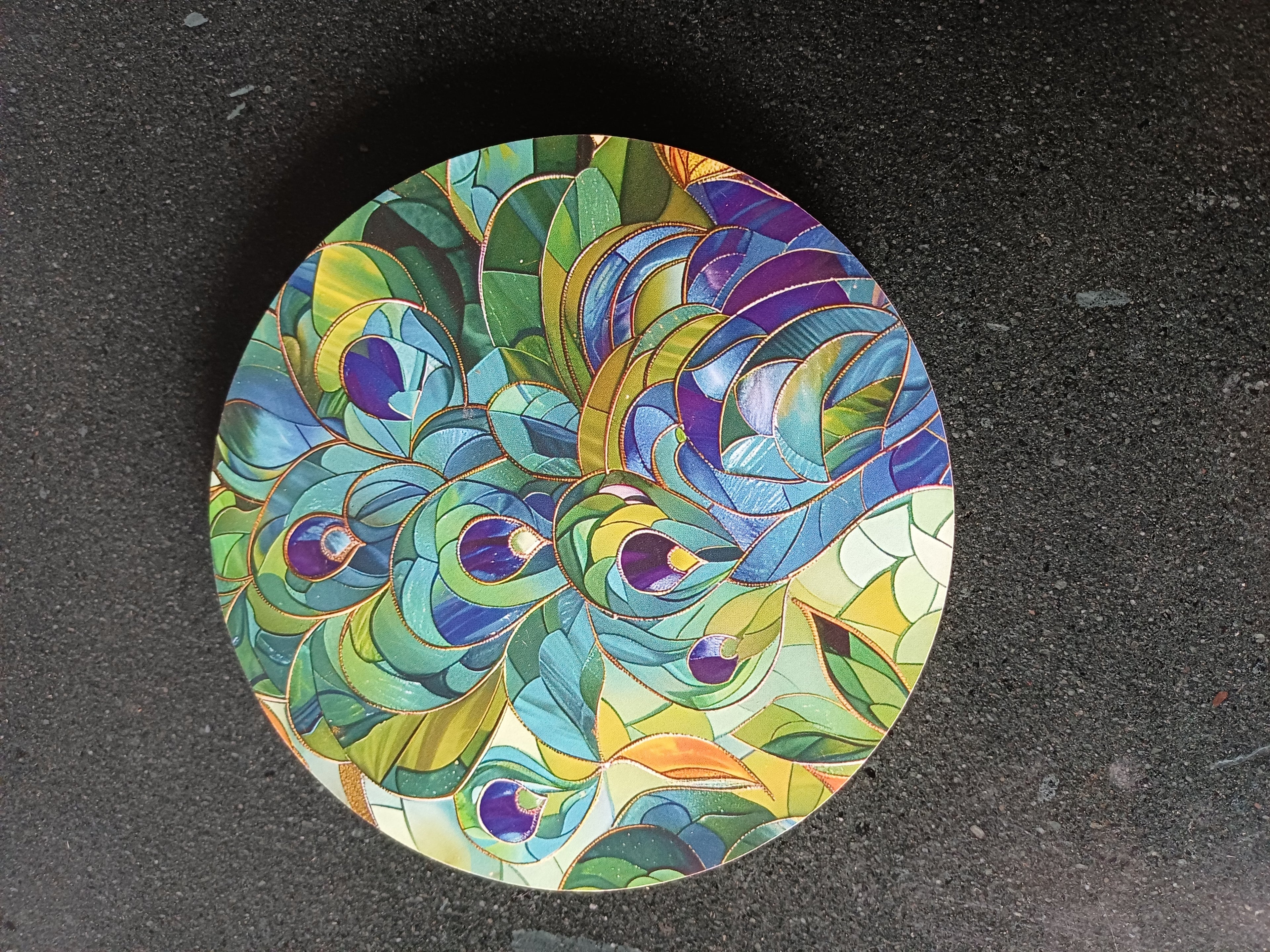 bead storage box - peacock